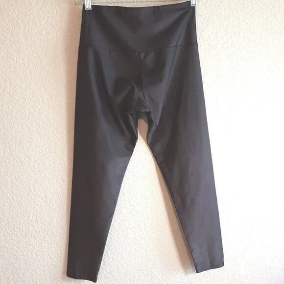 Onzie FLOW High Rise Plum Purple Sparks Iridescent Ankle Athletic Leggings S/M - Picture 4 of 12